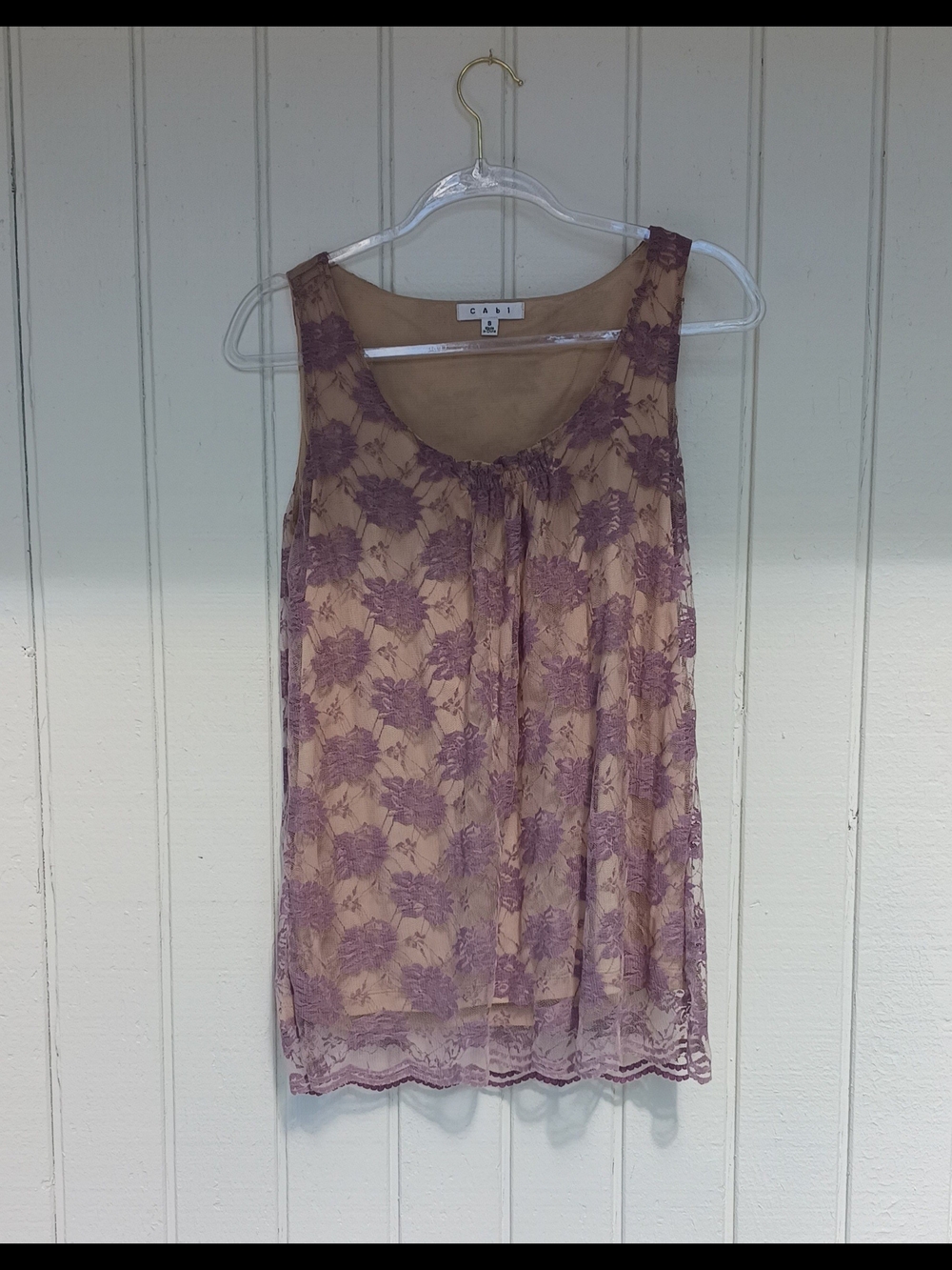 CAbi Soft Blush Scoop Neck Tank